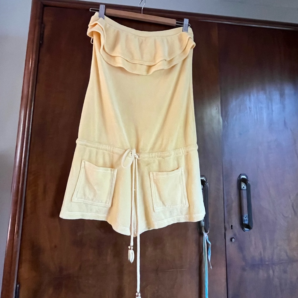 Juicy Couture Yellow Strapless Dress